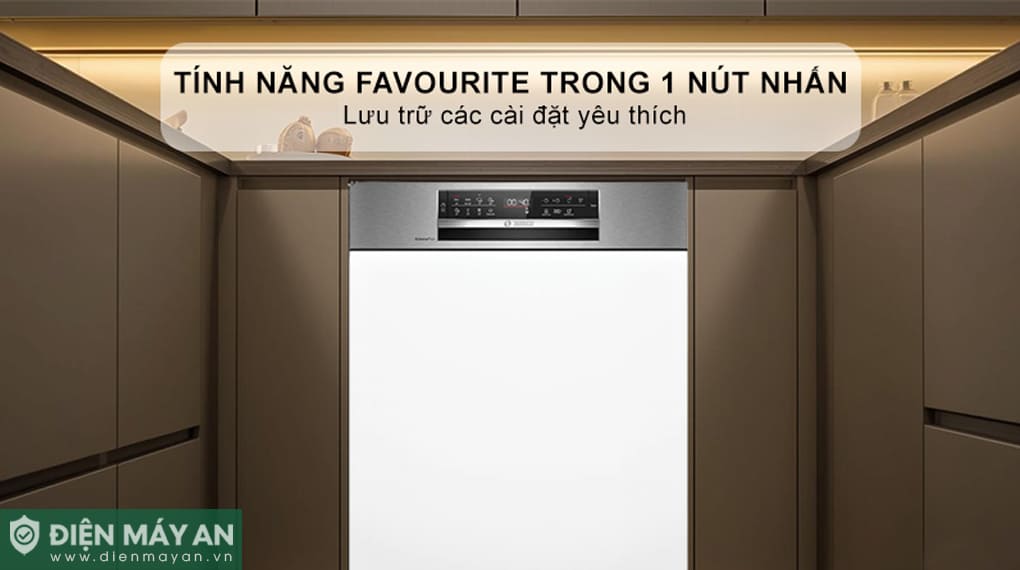 Máy rửa bát bán âm Bosch Serie 6 SMI6ECS10E